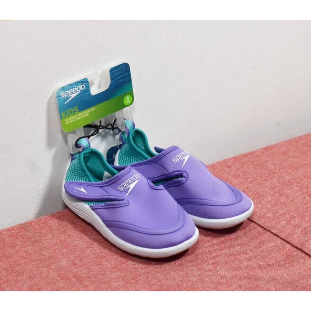 -Speedo Kids Toddler Girls' Hybrid Swim Water Shoes- Purple Small 5-6